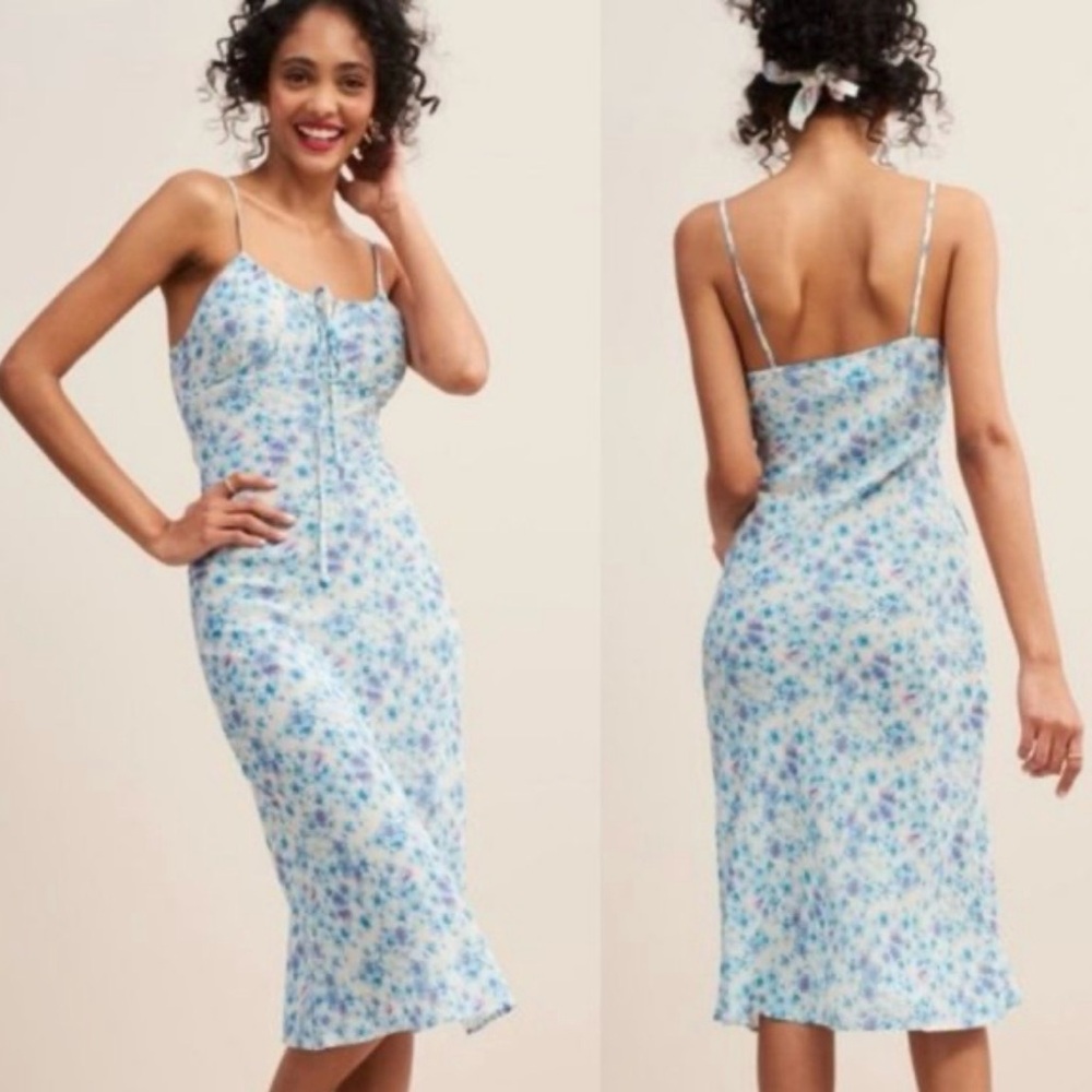Rouje Daria Silk Milkmaid Dress